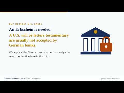 Video: The German bank wants an Erbschein — what now?